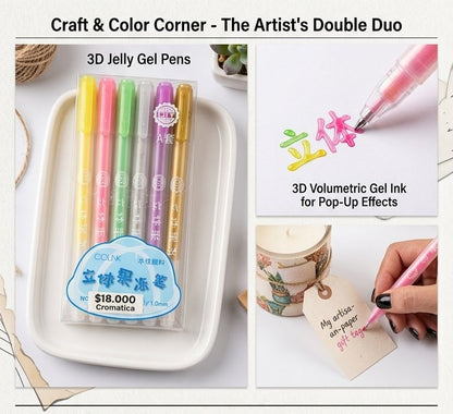 Bolígrafos 3D Jelly Gel Pens