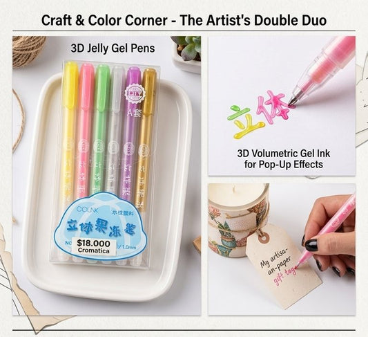 Bolígrafos 3D Jelly Gel Pens