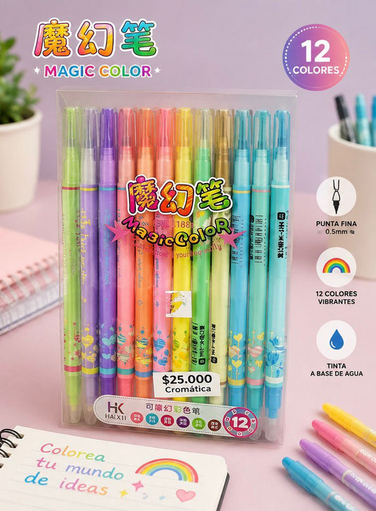 Set de 12 Marcadores Magic Color