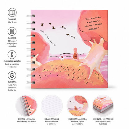 Cuaderno El Principito Rosa