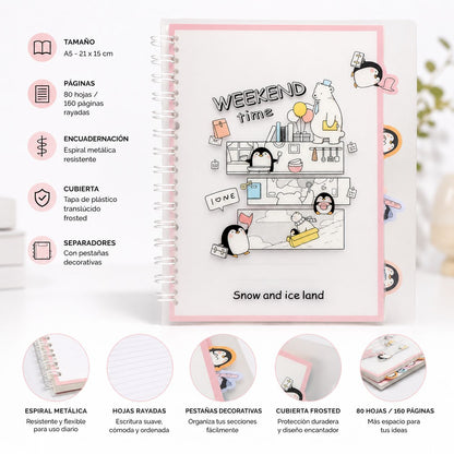 Cuaderno Pinguinos