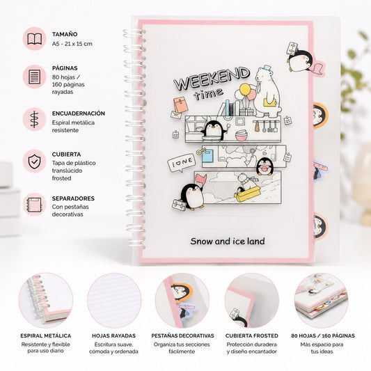 Cuaderno Espiral Weekend Time – Snow and Ice Land