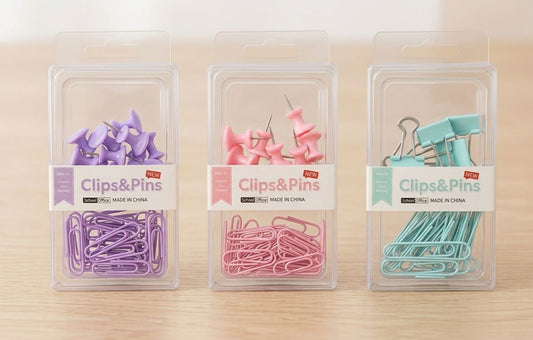 Set Organizador de Clips & Pins Pastel