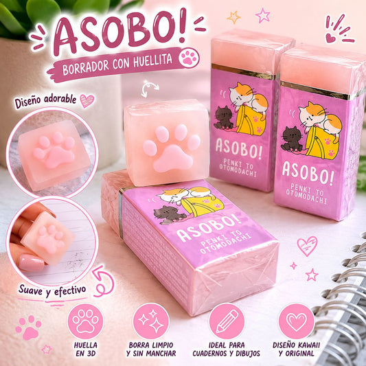 Borrador ASOBO! con Huellita de Gatito