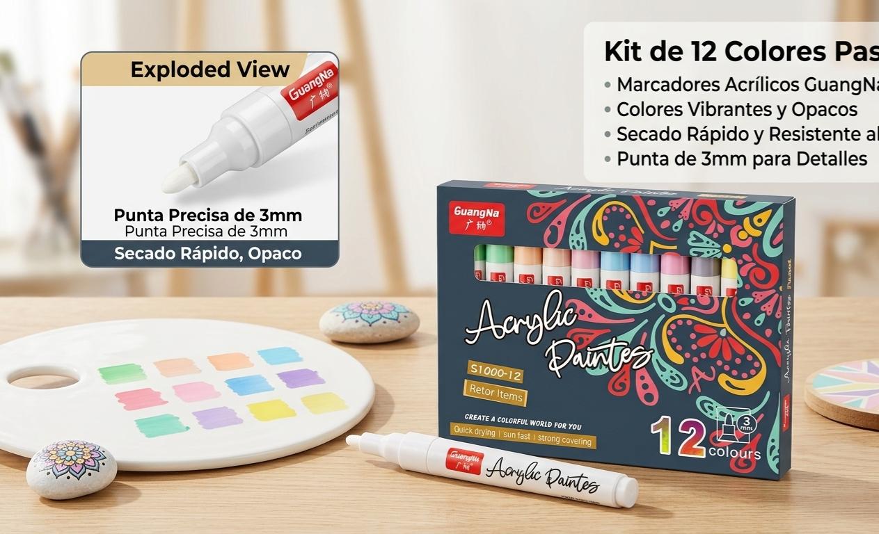 Set de 12 Marcadores de Pintura Acrílica