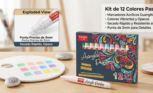 Set de 12 Marcadores de Pintura Acrílica