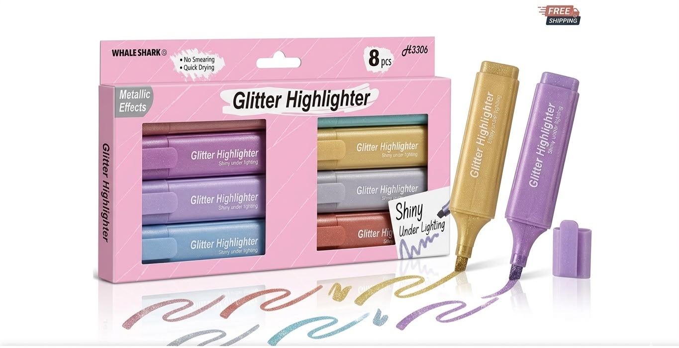 Resaltadores Glitter Brillo Metálico