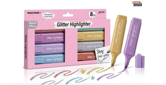 Resaltadores Glitter Brillo Metálico
