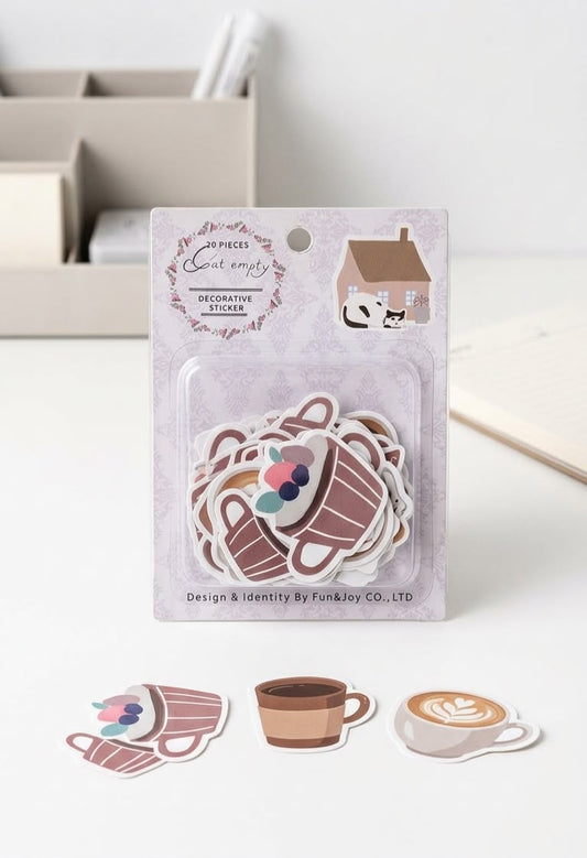 Pegatinas Decorativas Gatos y Café