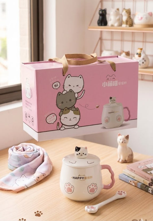 Tasa Temática Gatito en caja