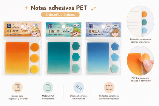 Notas Adhesivas PET Transparentes