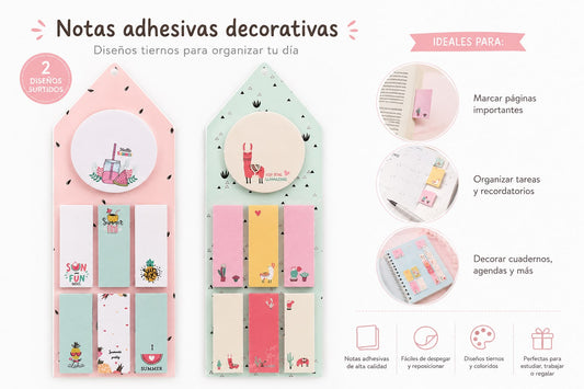 Set de Notas Adhesivas Decorativas