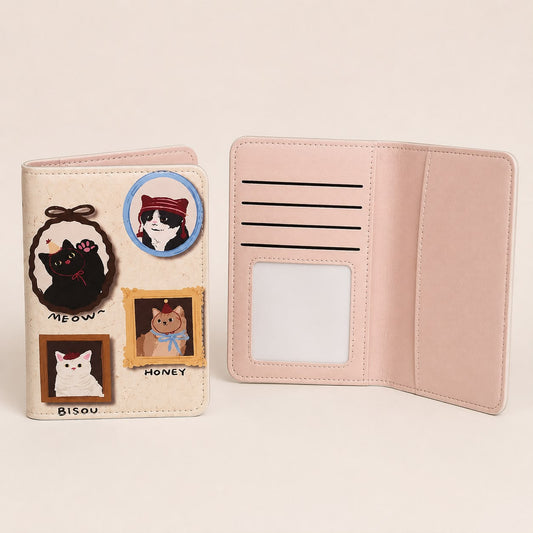 Portapasaporte Diseño Gatos