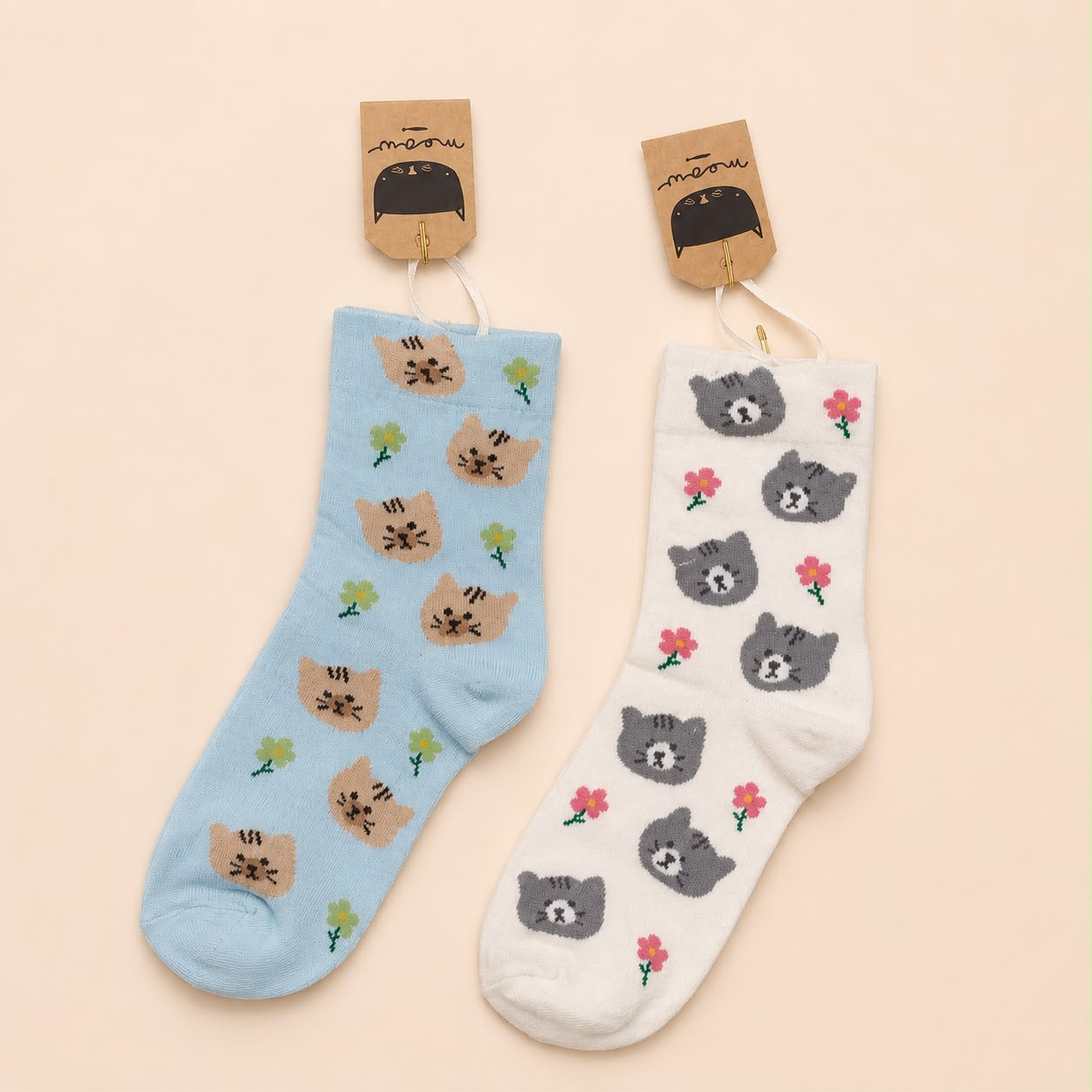 Medias Largas con Diseño de Gatitos