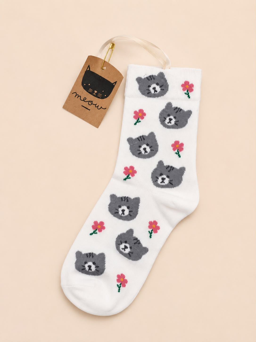 Medias Largas con Diseño de Gatitos