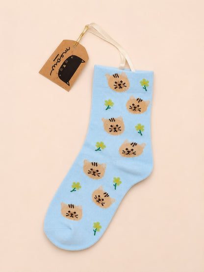 Medias Largas con Diseño de Gatitos