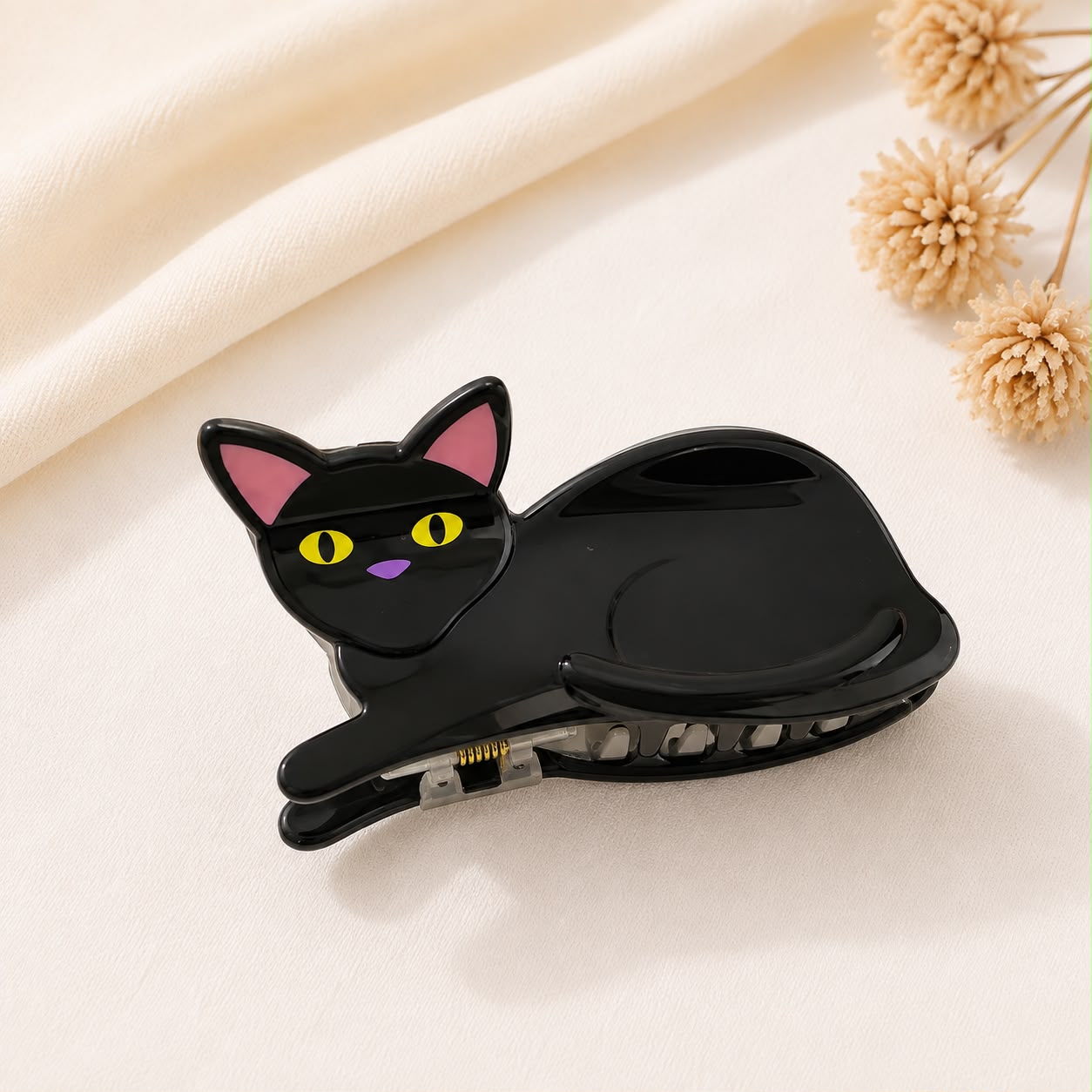 Pinza para el cabello Gatito Negro