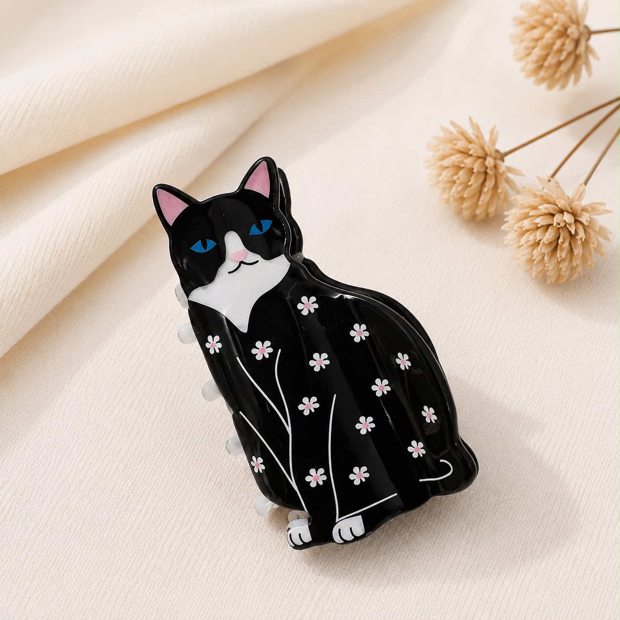 Pinza para el Cabello Gatito Floral
