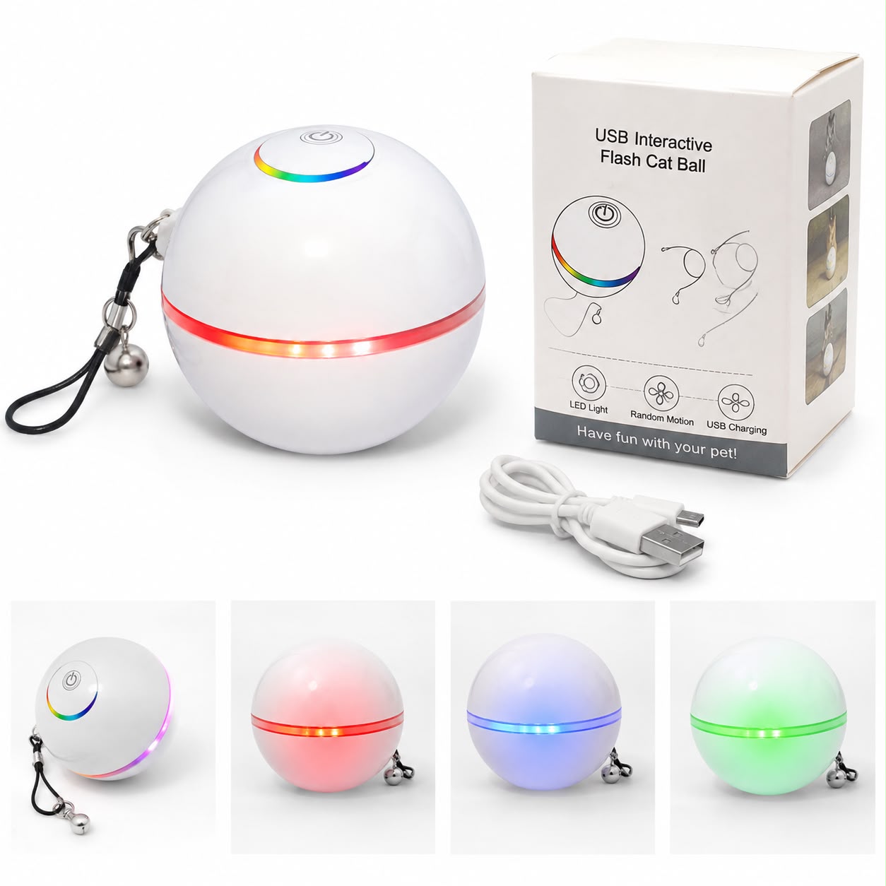 Pelota LED Interactiva para Gatos