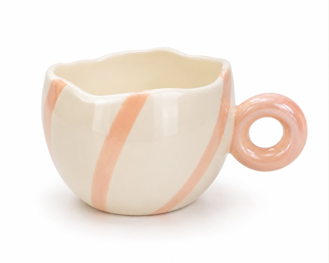 Vaso de cerámica rosa