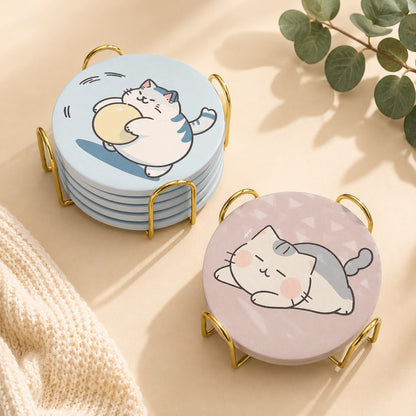 Set Portavasos gatos