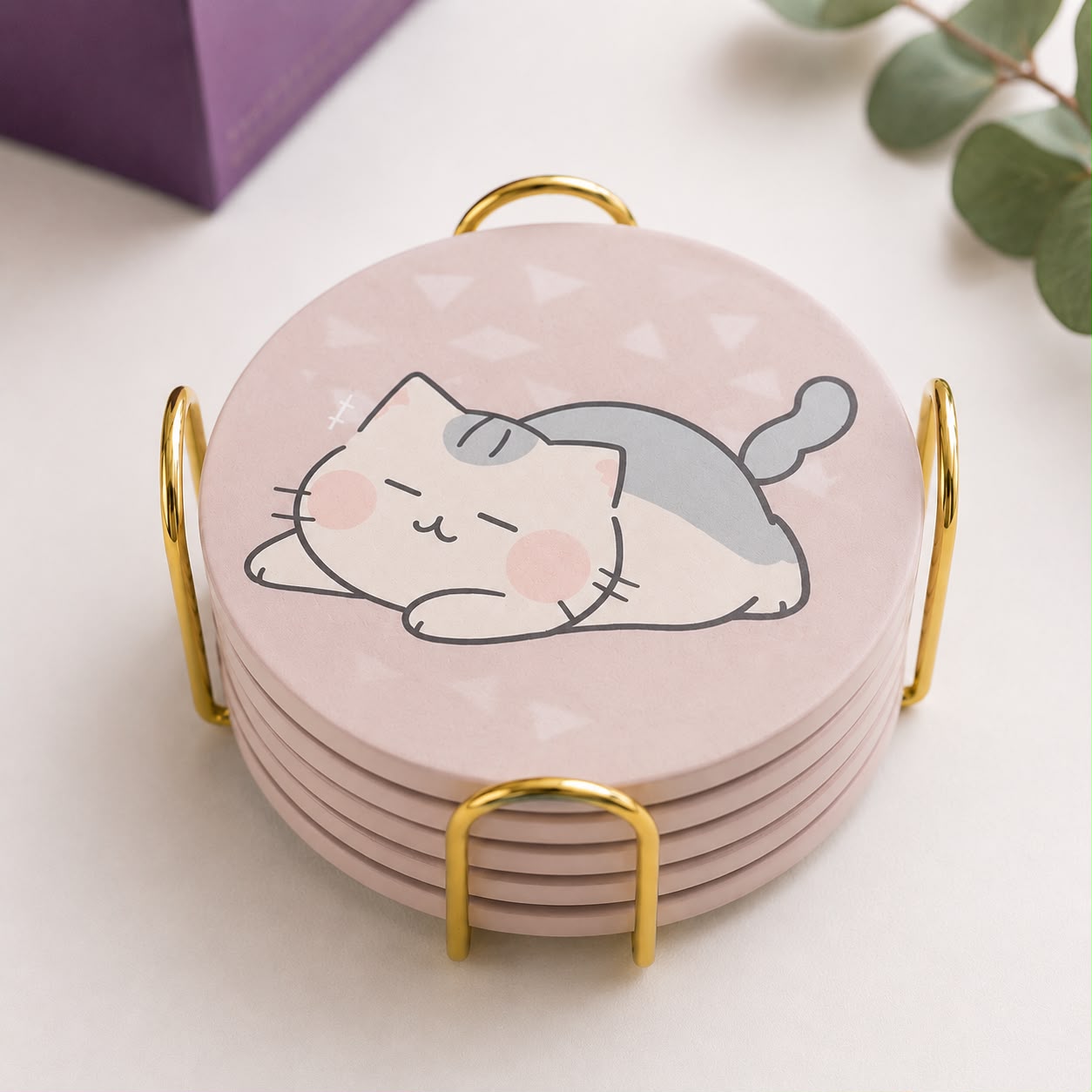 Set Portavasos gatos