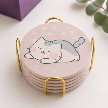 Set Portavasos gatos