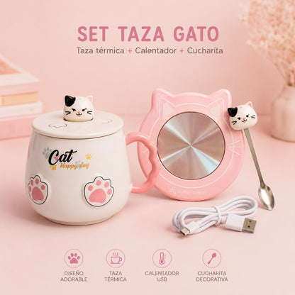 Set Vaso Térmico Gato