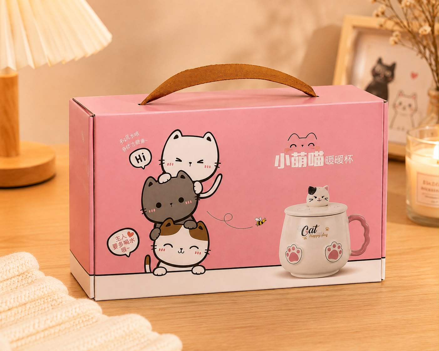 Set Vaso Térmico Gato