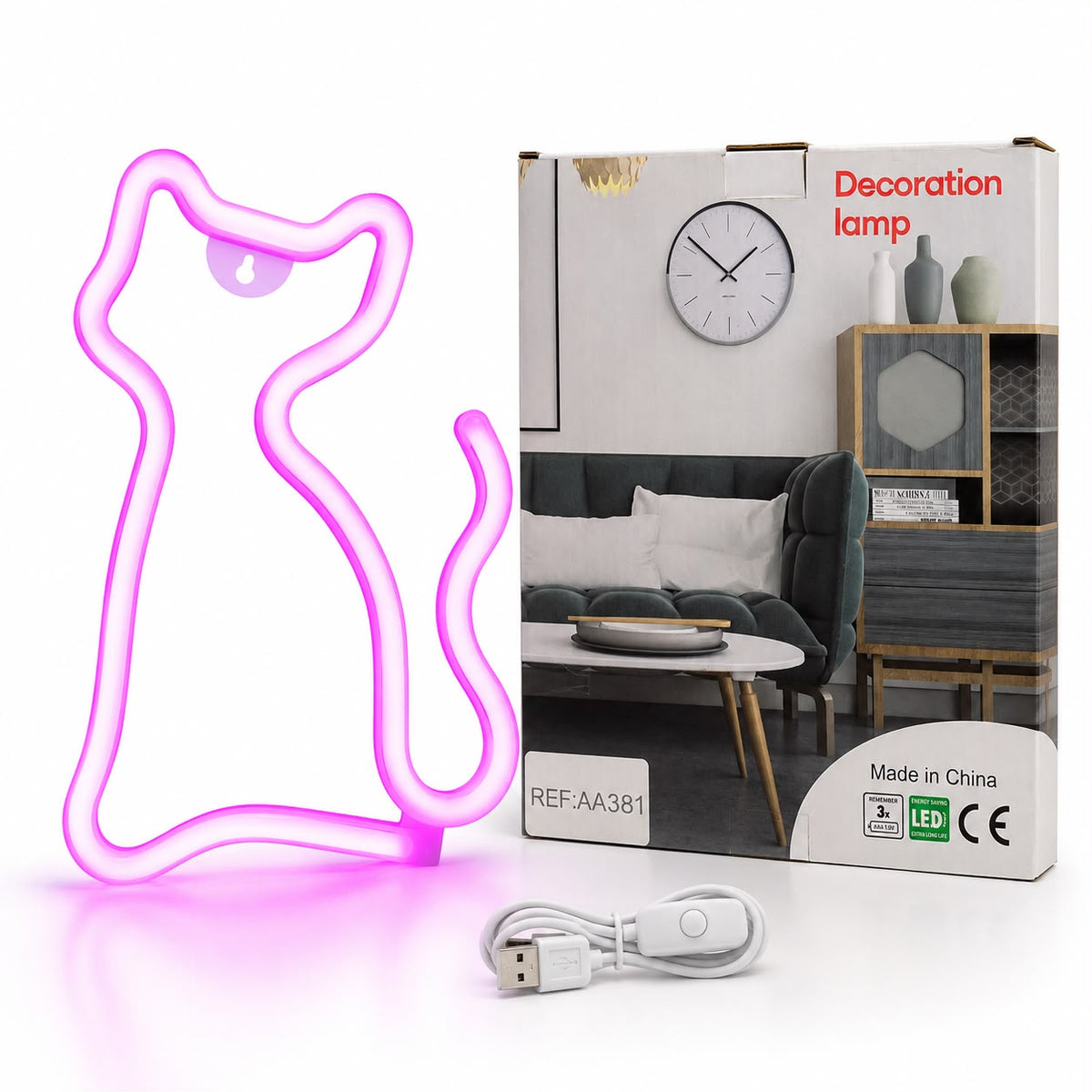 Lámpara LED de gato