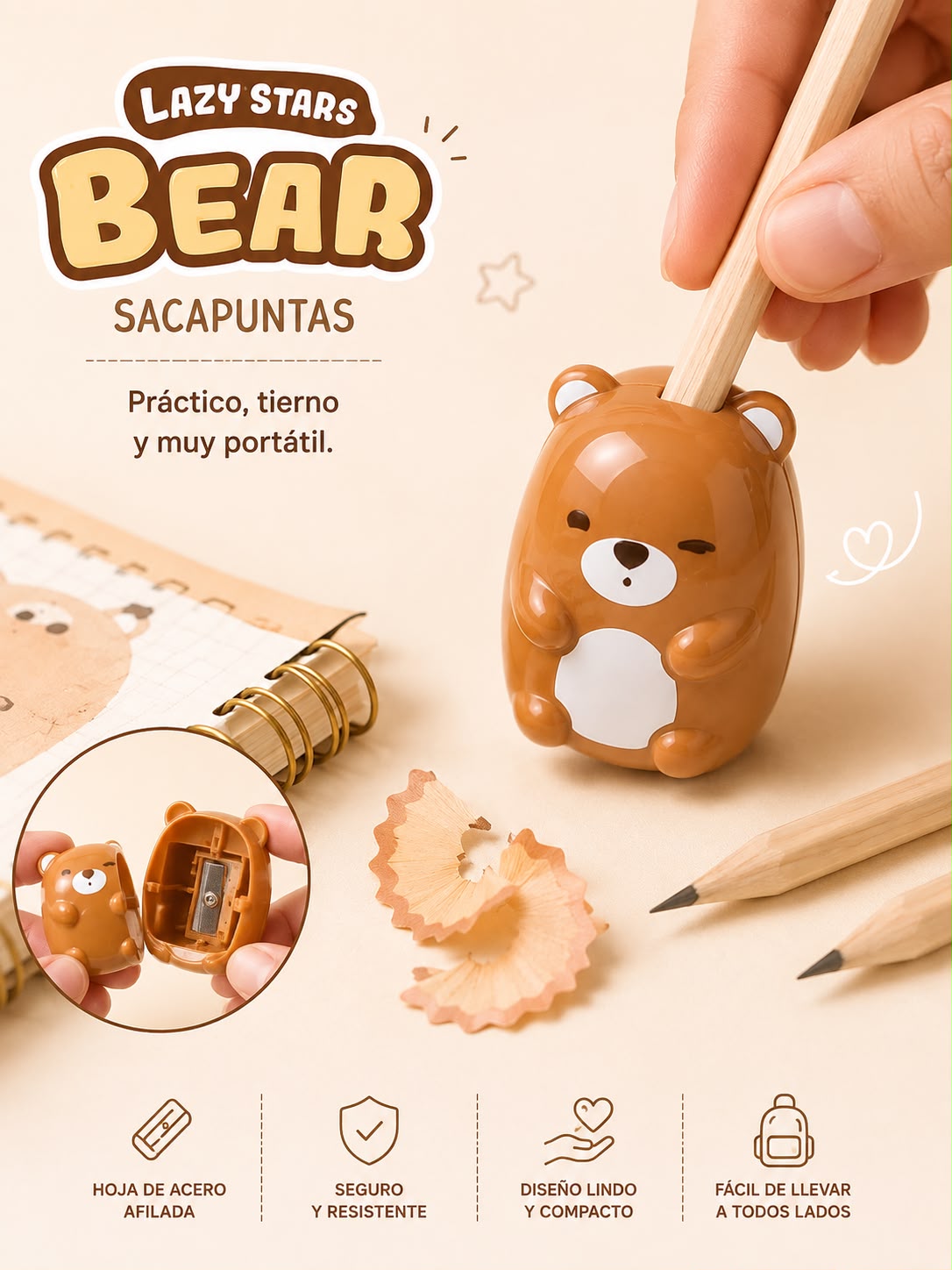 Sacapuntas Osito