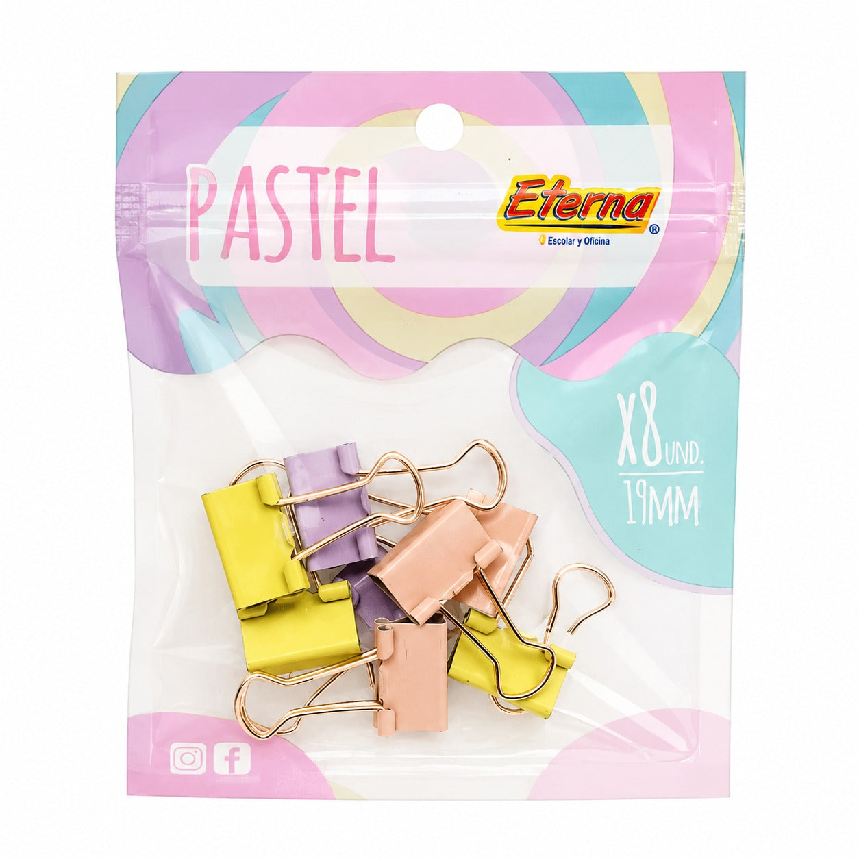 Set Clips Sujetapapeles Pastel