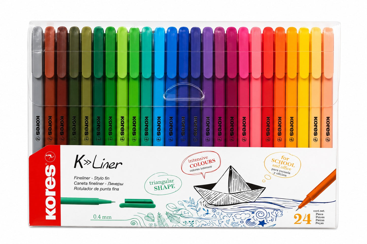 Set de 24 Fineliners Kores K-Liner