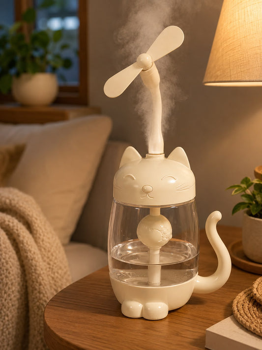 Humidificador Gatito con Ventilador