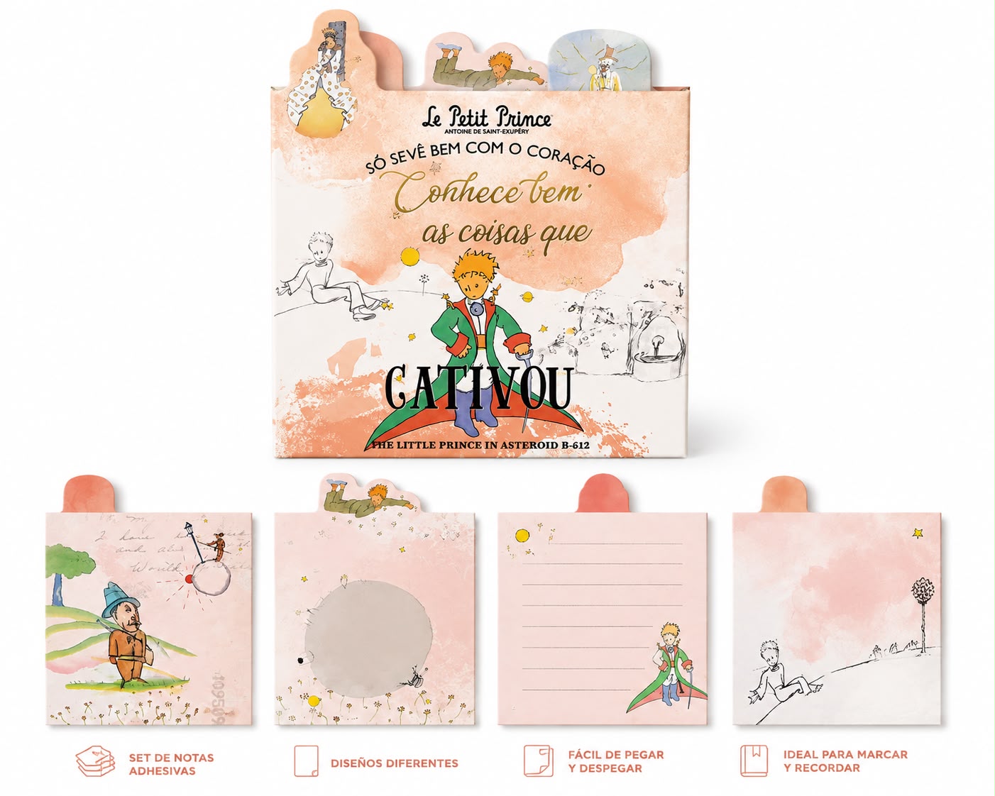 Set de notas El Principito Naranja