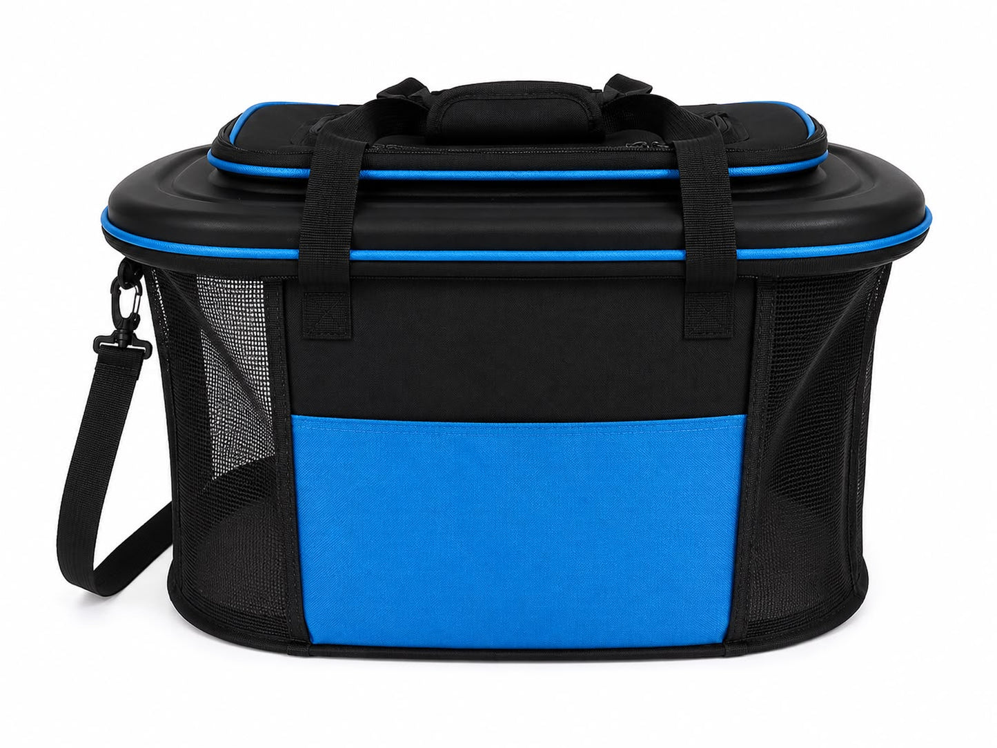 Morral Transportador Negro con Azul