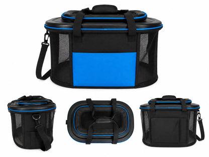 Morral Transportador Negro con Azul