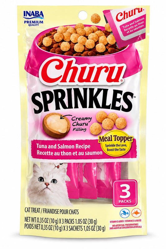 Churu Sprinkles – Topping Cremoso para Gatos, Atún y Salmón
