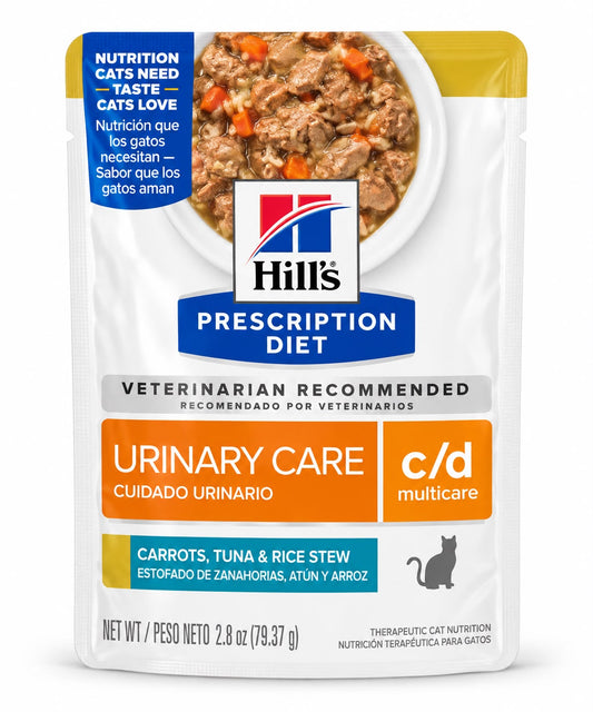 Comida Húmeda Para Gatos Sobre C/D Hills URINARIO - Estofado de Zanahorias, Atún y Arroz