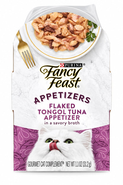Fancy Feast Appetizers – Atún Tongol en Hojuelas en Caldo Delicioso