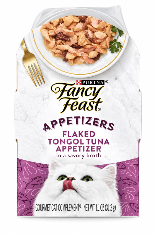 Fancy Feast Appetizers – Atún Tongol en Hojuelas en Caldo Delicioso
