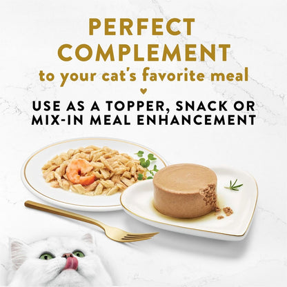 Fancy Feast Appetizers – Aperitivo de Pescado del Océano con Topping de Camarón en Caldo Delicado