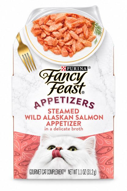 Fancy Feast Appetizers – Aperitivo de Salmón Salvaje de Alaska al Vapor en Caldo Delicado