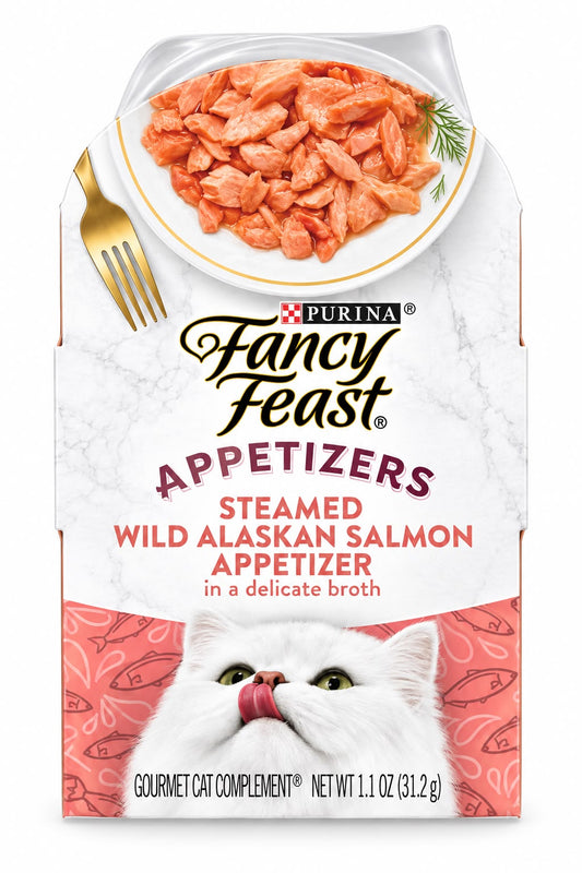 Fancy Feast Appetizers – Aperitivo de Salmón Salvaje de Alaska al Vapor en Caldo Delicado