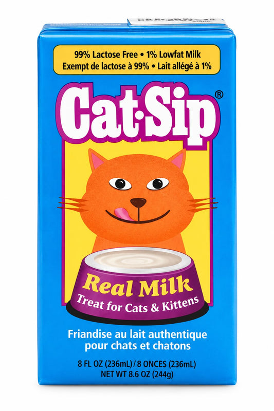CatSip Real Milk – Leche para gatos y gatitos, 236 ml (8 oz)