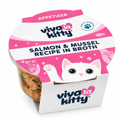 Viva La Kitty Appetizer – Salmón & Mejillón en Caldo