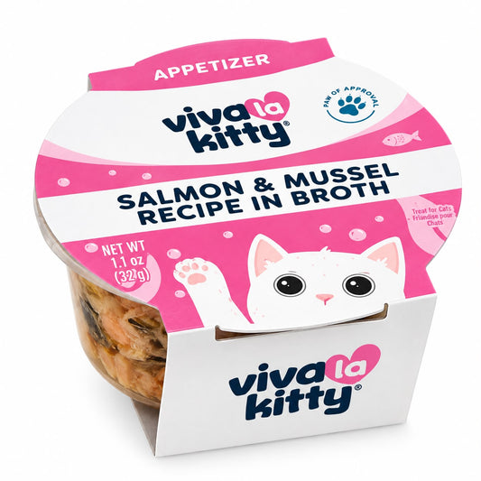 Viva La Kitty Appetizer – Salmón & Mejillón en Caldo