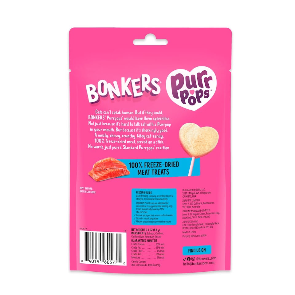 Paletas de Salmòn Purr Pops - Paquete x4 unidades
