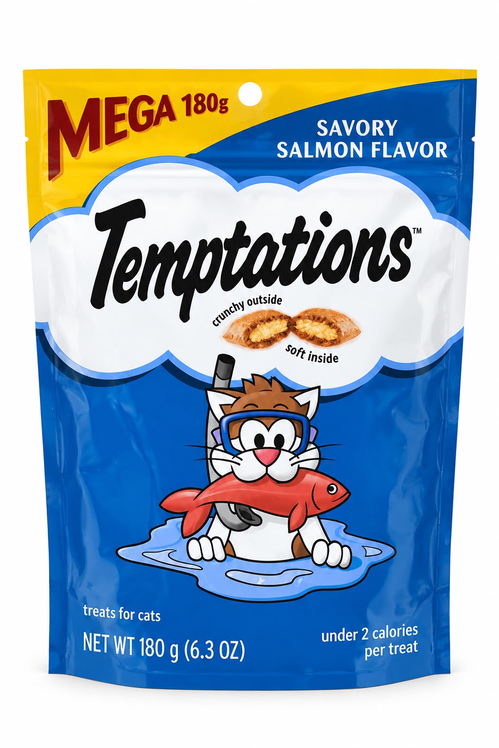 Temptations Classic Savory Salmon Flavor – Mega 180 g (6.3 oz)
