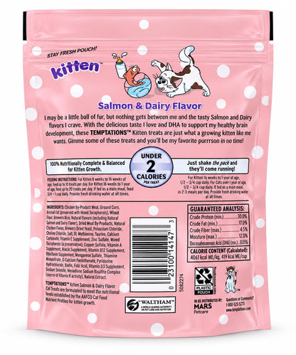 Bolsa Galletas Temptations KITTEN 180gr - Salmòn y Leche